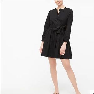 Jcrew fac- Tie-waist mini dress in cotton poplin